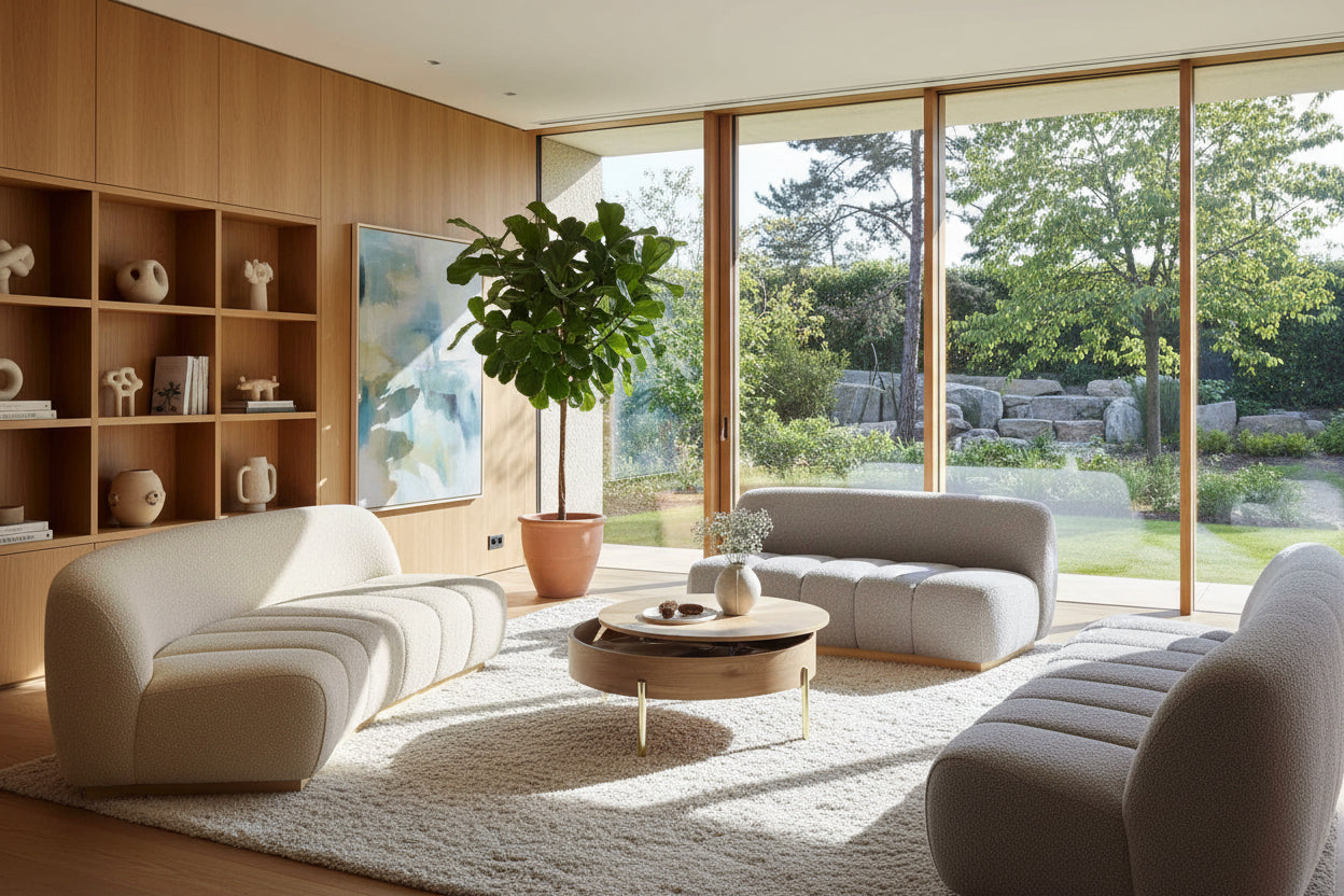 Bohdi Oak Round Rotating Coffee Table